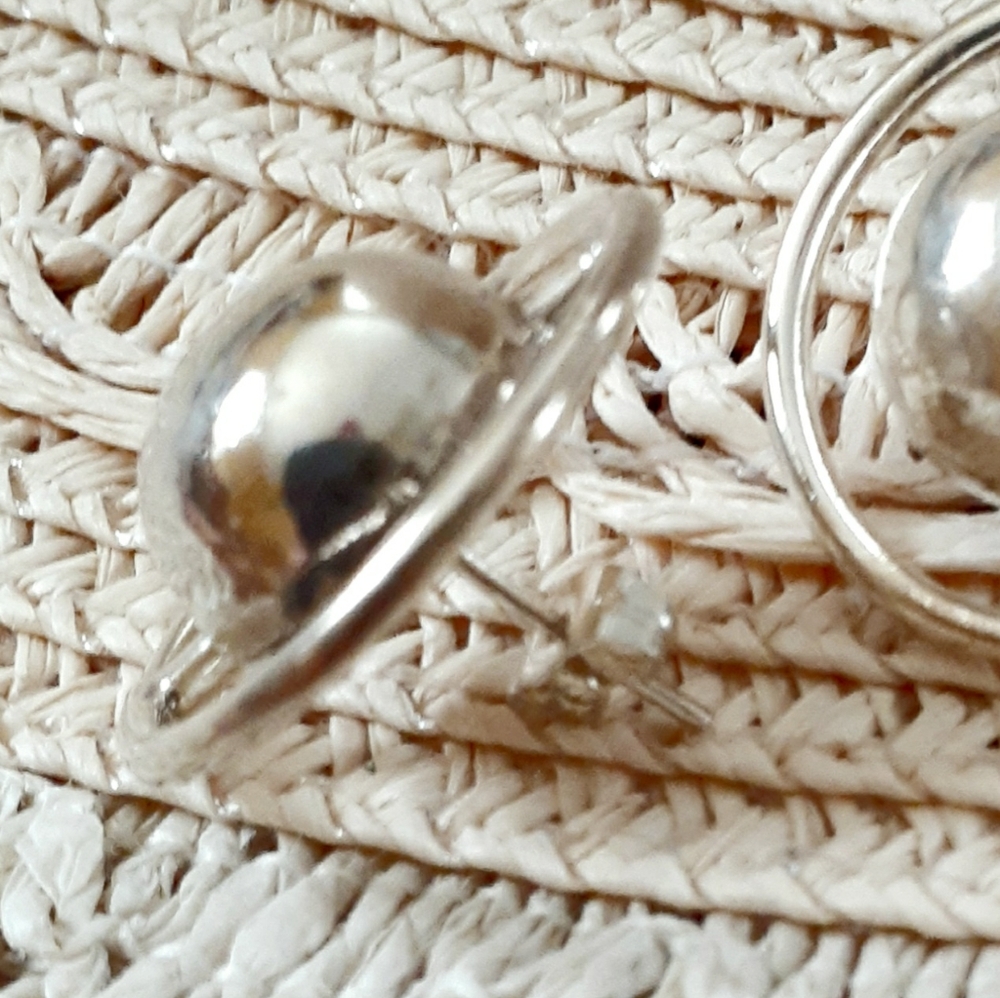 Sterling Silver Circular Earrings - image 4